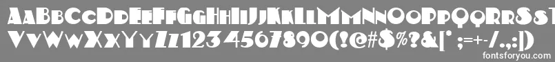 フォントKerfuffle ffy – 灰色の背景に白い文字