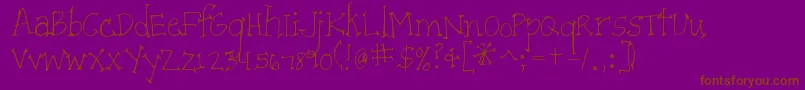 PatientPaige Font – Brown Fonts on Purple Background