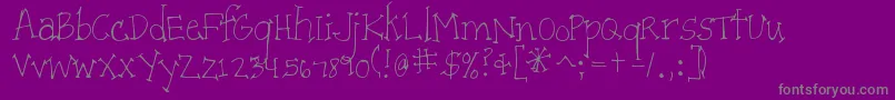 PatientPaige Font – Gray Fonts on Purple Background