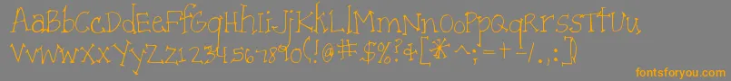 PatientPaige Font – Orange Fonts on Gray Background