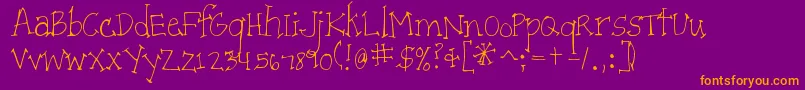 PatientPaige Font – Orange Fonts on Purple Background