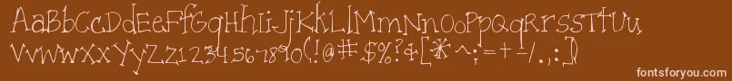 PatientPaige Font – Pink Fonts on Brown Background