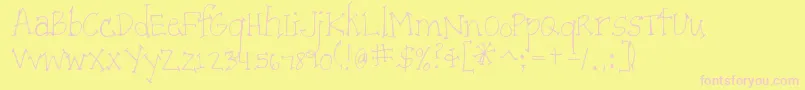 PatientPaige Font – Pink Fonts on Yellow Background