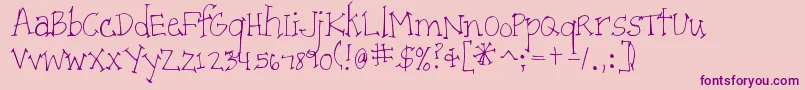 PatientPaige Font – Purple Fonts on Pink Background