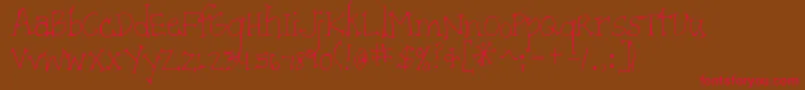 PatientPaige Font – Red Fonts on Brown Background