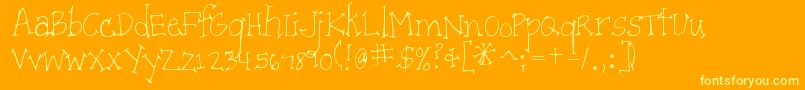 PatientPaige Font – Yellow Fonts on Orange Background