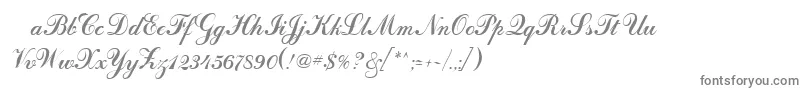 フォントOdessascriptRegular – 白い背景に灰色の文字