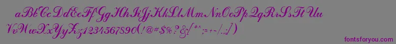 Шрифт OdessascriptRegular – фиолетовые шрифты на сером фоне