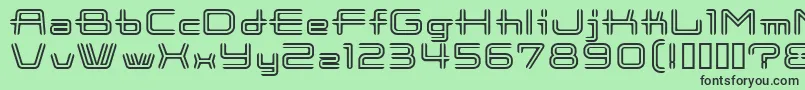 CootnewStripe Font – Black Fonts on Green Background