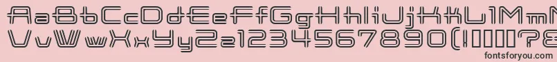 CootnewStripe Font – Black Fonts on Pink Background