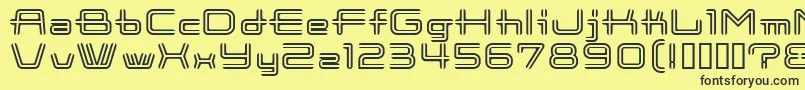 CootnewStripe Font – Black Fonts on Yellow Background