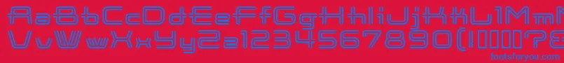 CootnewStripe Font – Blue Fonts on Red Background
