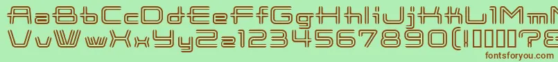 CootnewStripe Font – Brown Fonts on Green Background