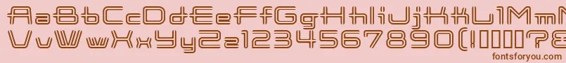 CootnewStripe Font – Brown Fonts on Pink Background