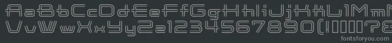 CootnewStripe-fontti – harmaat kirjasimet mustalla taustalla