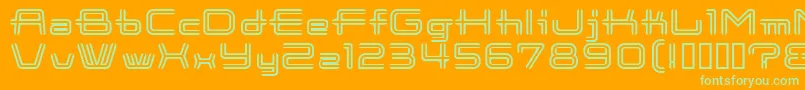 CootnewStripe Font – Green Fonts on Orange Background