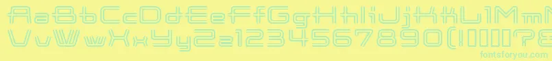 CootnewStripe Font – Green Fonts on Yellow Background