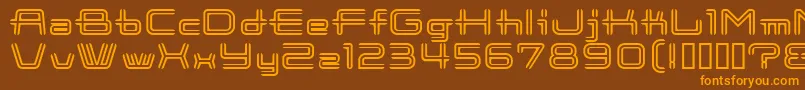 CootnewStripe Font – Orange Fonts on Brown Background