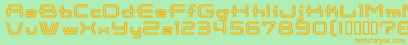 CootnewStripe Font – Orange Fonts on Green Background