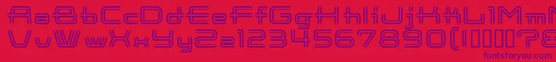 フォントCootnewStripe – 赤い背景に紫のフォント