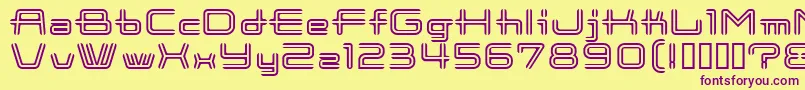 CootnewStripe Font – Purple Fonts on Yellow Background