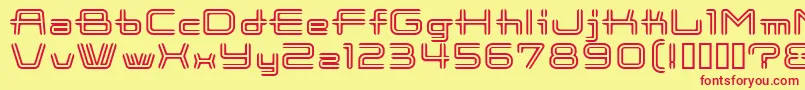 CootnewStripe Font – Red Fonts on Yellow Background