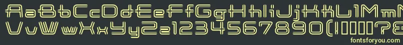 CootnewStripeフォントについての詳細 フォントCootnewStripe – 黒い背景に黄色の文字