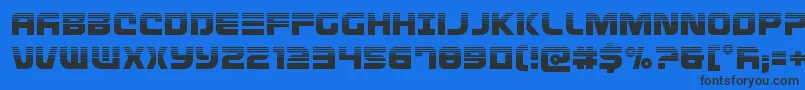 Defconzerohalf Font – Black Fonts on Blue Background