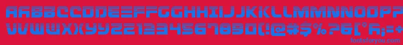 Defconzerohalf Font – Blue Fonts on Red Background