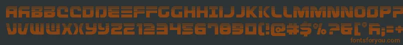 Defconzerohalf Font – Brown Fonts on Black Background