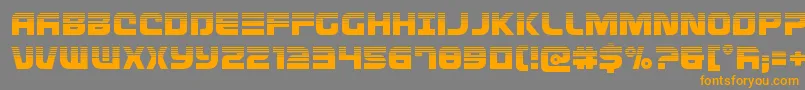 Defconzerohalf Font – Orange Fonts on Gray Background