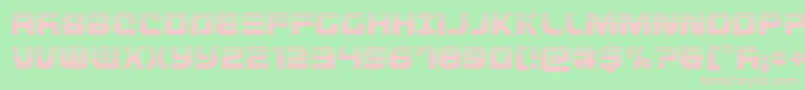 Defconzerohalf-fontti – vaaleanpunaiset fontit vihreällä taustalla