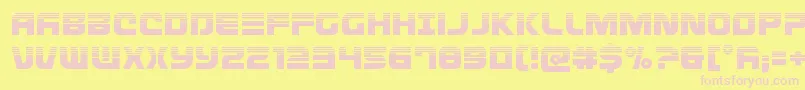 Шрифт Defconzerohalf – розовые шрифты на жёлтом фоне