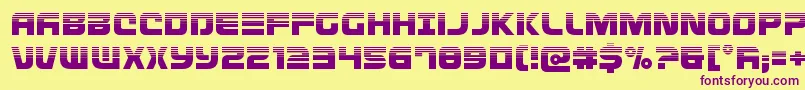 Defconzerohalf Font – Purple Fonts on Yellow Background