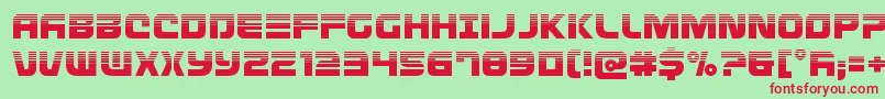 Defconzerohalf Font – Red Fonts on Green Background