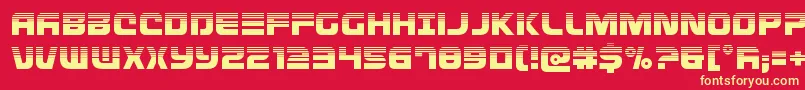 Defconzerohalf Font – Yellow Fonts on Red Background