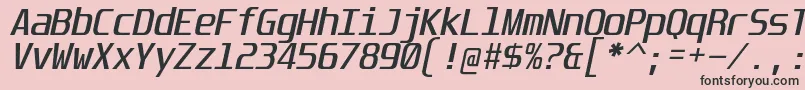 UnispaceIt Font – Black Fonts on Pink Background