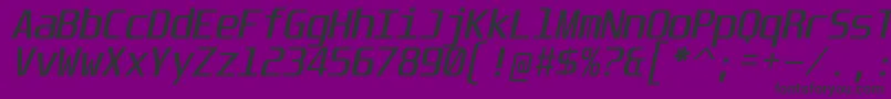 UnispaceIt Font – Black Fonts on Purple Background