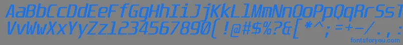 UnispaceIt Font – Blue Fonts on Gray Background