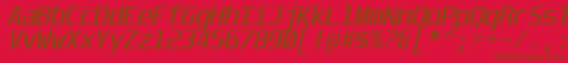 Шрифт UnispaceIt – коричневые шрифты на красном фоне