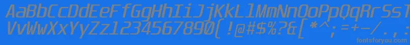 フォントUnispaceIt – 青い背景に灰色の文字