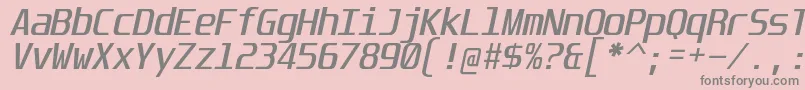 UnispaceIt Font – Gray Fonts on Pink Background