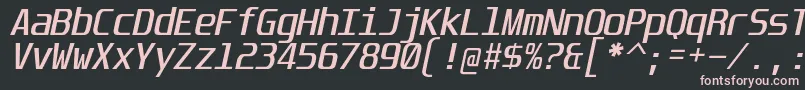 UnispaceIt Font – Pink Fonts on Black Background