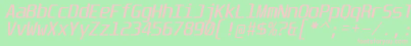 UnispaceIt Font – Pink Fonts on Green Background