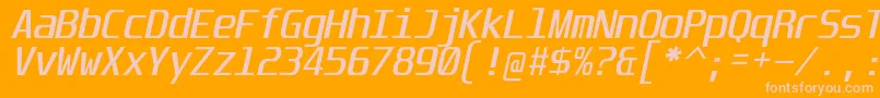 UnispaceIt Font – Pink Fonts on Orange Background