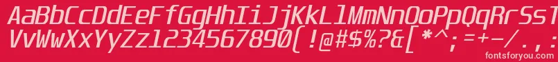 Шрифт UnispaceIt – розовые шрифты на красном фоне