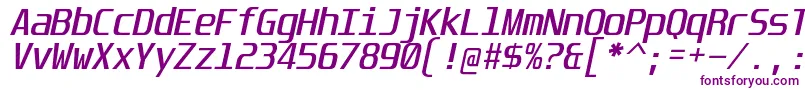 UnispaceIt Font – Purple Fonts on White Background