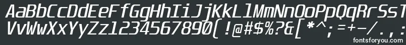UnispaceIt Font – White Fonts on Black Background