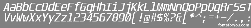 フォントUnispaceIt – 灰色の背景に白い文字