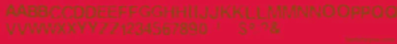 Myshoesandsocks Font – Brown Fonts on Red Background